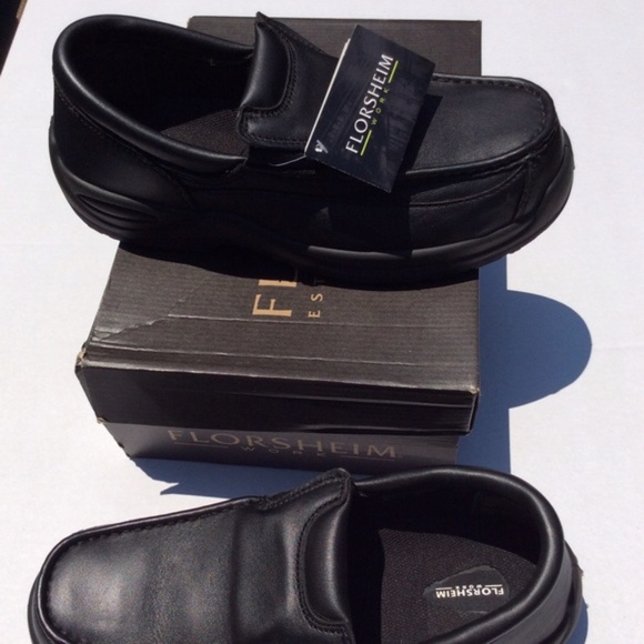 NWT Florsheim Work black Ace Oxford steel …